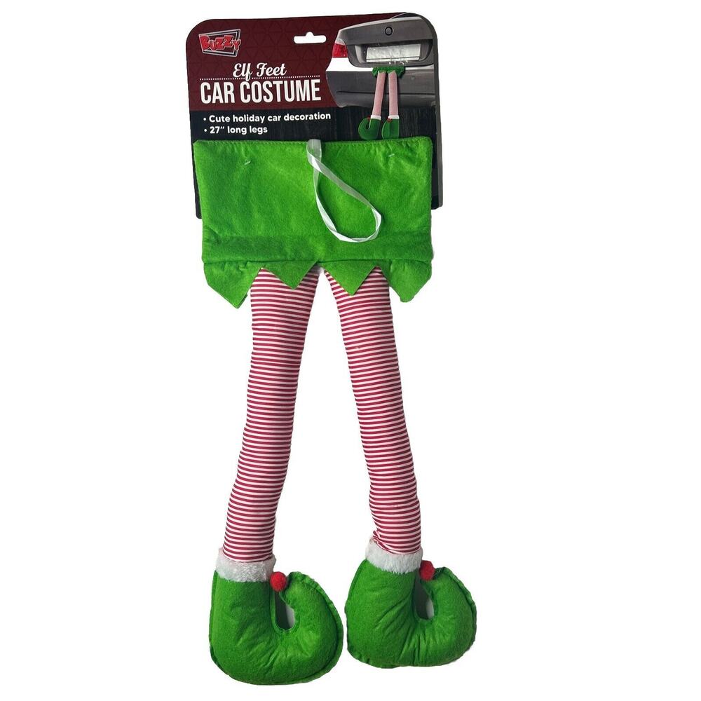 Buzzy Elf Feet Car Costume Christmas Holiday Car Decoration New 27” Legs